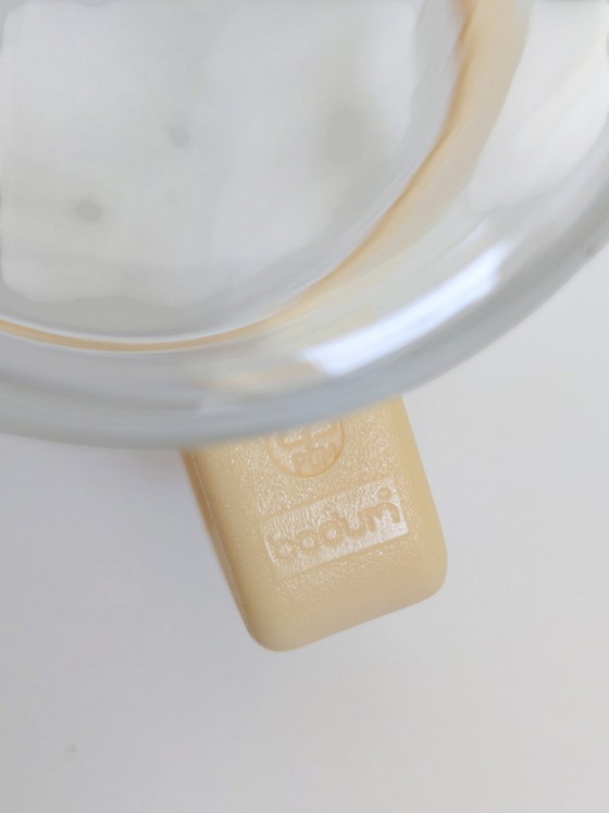Image 1 of Bodum Bistro Glass Cup Set of 4 Carsten Jørgensen 1980s Danish Design Butter Yellow