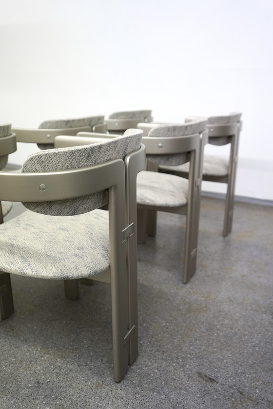 Image 1 of Set van 6 Pamplona Stühlen - Augusto Savini voor Pozzi, Italië jaren 70