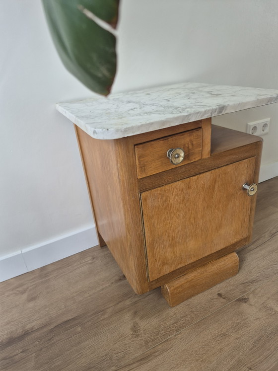 Image 1 of Meuble Art déco à plateau en marbre – vers 1920-1930