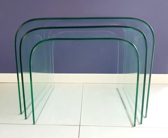 Image 1 of FIAM Italy 'Ponte' Glasbeistelltische (3)