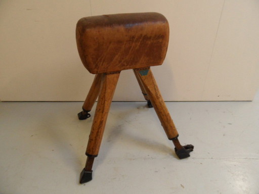 Appareil de gymnastique vintage en cuir