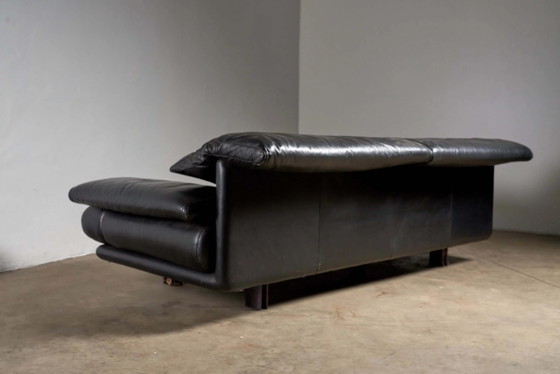 Divano B&B Italia Alanda di Paolo Piva – Pelle Nera – Vintage Anni '80 – Divani 2 posti, Leather (photo 5 of 5)