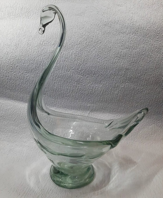 Image 1 of Rara coppia di grandi ciotole a forma di cigno di Chribská – Josef Hospodka – circa 32 cm – 1965