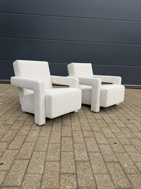 2x Cassina Utrecht Chair Terracotta, G. Rietveld Nieuwstaat! – Fauteuils, Textile (photo 3 of 15)