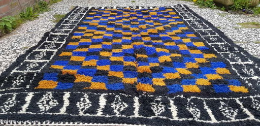 Tapis berbère en laine noué à la main, 243 x 163 cm