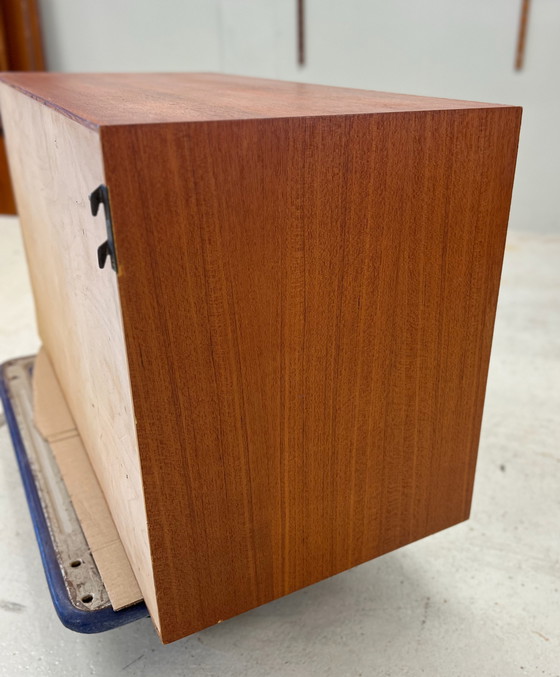 Image 1 of Teak Tambour Door Cabinet By Kai Kristiansen For Feldballes