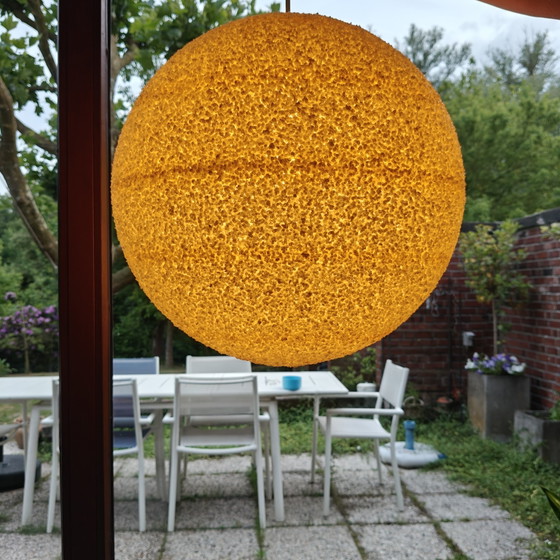 Image 1 of Vintage Space Age Granulaat Hanglamp – Ø42 cm – Jaren 70 Globe Hanglamp