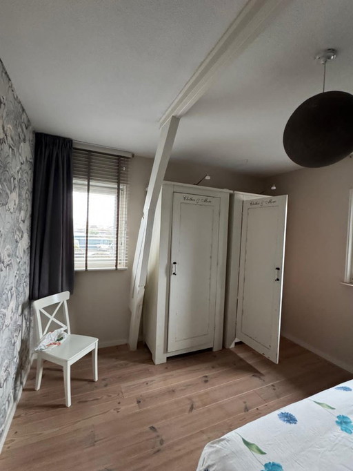 Set of 2 Handmade Teak Cabinets - Rustic - White