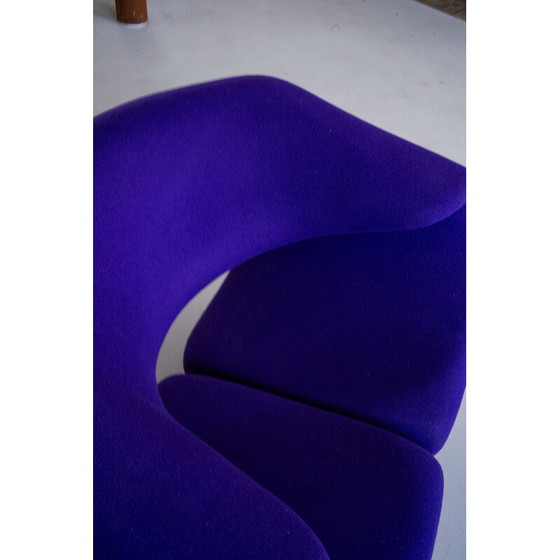 Image 1 of Fauteuil vintage à ruban violet en métal et tissu par Pierre Paulin pour Artifort, 1966