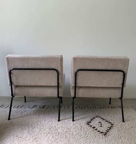 2 poltrone Knoll, a coste color sabbia – Metal, Textile (photo 4 of 7)