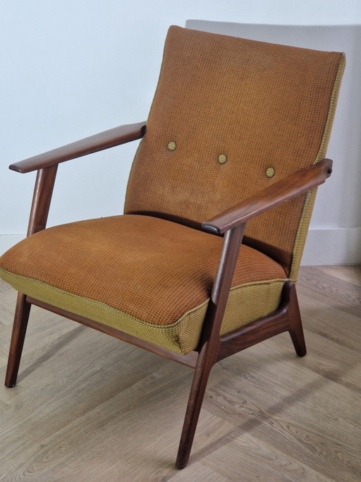 Fauteuil en teck, années 60-70