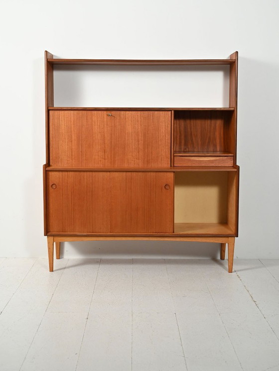 Image 1 of Credenza in teak con libreria integrata di Brantorps