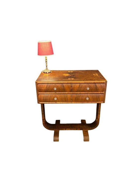 Image 1 of Small Art Déco console / salon table from the 1920s / 30s. A carpenter's work and therefore a unique piece from this period.