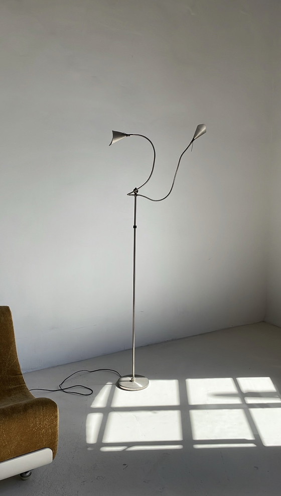 Image 1 of Lampada da terra vintage Enzo Cattelani in ottone cromato