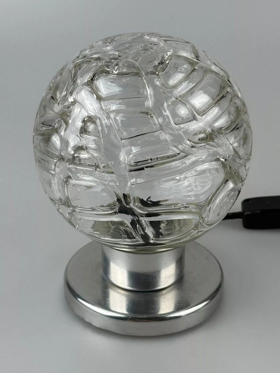 Image 1 of 60's 70's Lampe de chevet Chrome Doria Verre Space Age Design