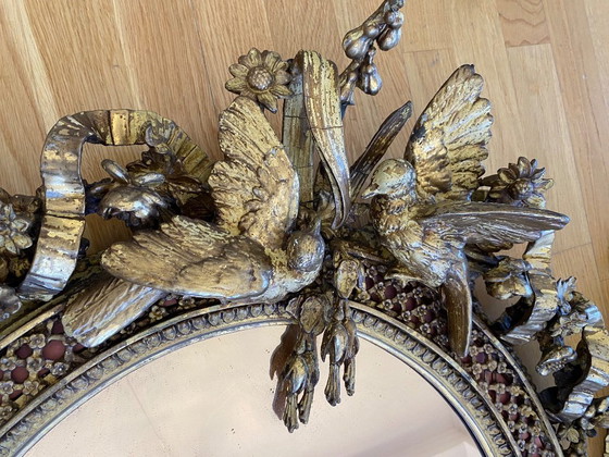 Image 1 of Two antique mirrors with candle holders, three of each