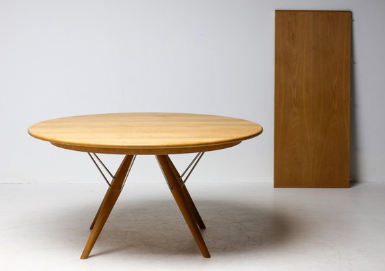 Image 1 of HANS J. WEGNER PP75 DINING TABLE IN OAK WITH ELEVEN OAK CH36 DINING CHAIRS