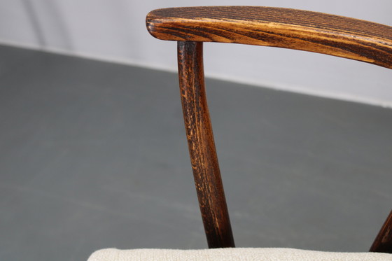 Image 1 of 1960 Antonin Suman Ensemble de six chaises de salle à manger en hêtre, restaurées