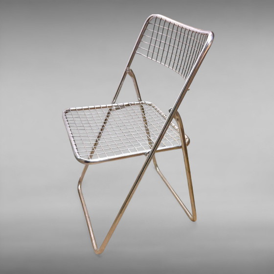 Image 1 of Ted Net Chrome Folding Chair Design Niels Gammelgaard For IKEA