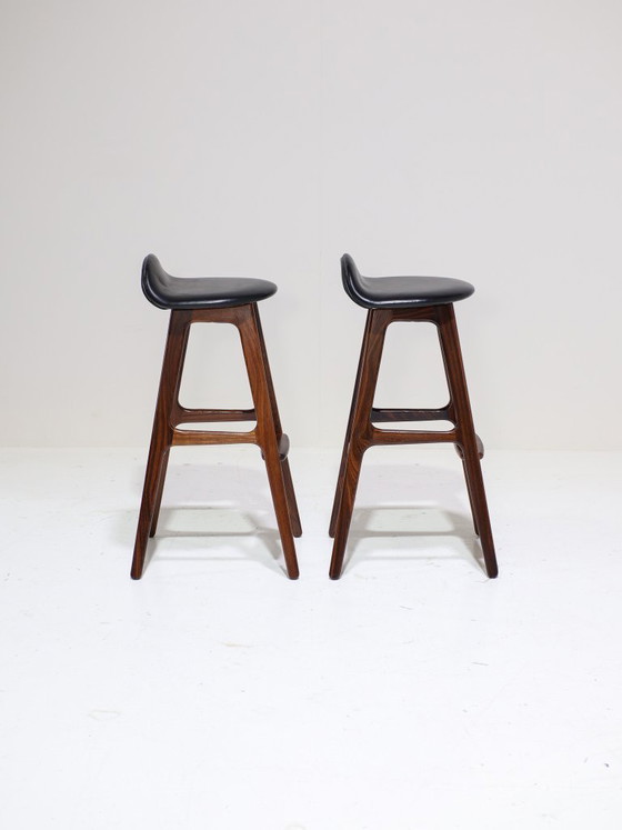 2x OD61 Bar Stools Erik Buch Rosewood Danish 1960s – Barstools, Leather (photo 8 of 14)