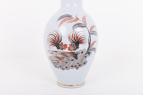 Image 1 of Italian hand painted ceramic vase from Alfa, 1980’s