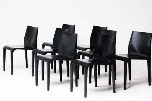 Chaise Laleggera, Riccardo Blumer pour Alias, magnifique noir au grain apparent – eetkamerstoelen, Wood (photo 2 of 19)