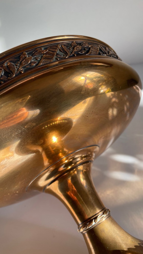 Image 1 of COUPE à Fruits Métal Argenté et Bronzé