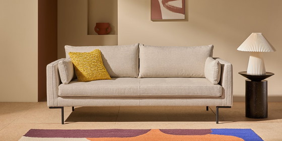 Image 1 of Canapé 2 places Harlow, marque : Made, couleur : beige avoine