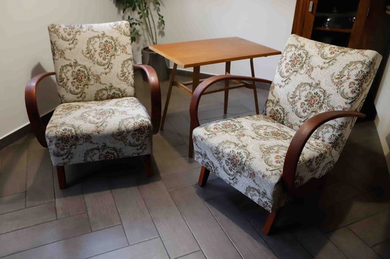 Image 1 of Set van 2 stijlvolle Halabala loungefauteuils