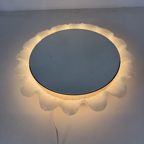 Image 1 of Vintage Lucite wall mirror with backlight , 1970’s , Germany