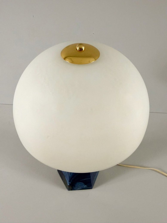 Image 1 of Set di 2 lampade da tavolo vintage con base in marmo 'Lambada da Tavolo', modello: Prisma, Italia