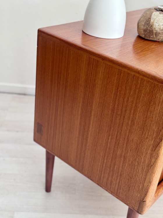 Vintage Midcentury Teak Sideboard Tambour Doors – Wood (photo 11 of 13)