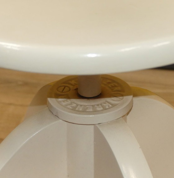 Image 1 of Chaise pivotante vintage KRENZER chaise d'architecte chaise d'atelier chaise de bureau laquée blanche base pivotante rég