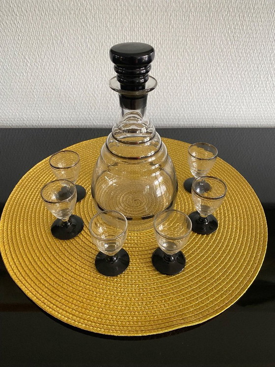 Image 1 of Caraffa Art Déco con 6 bicchieri
