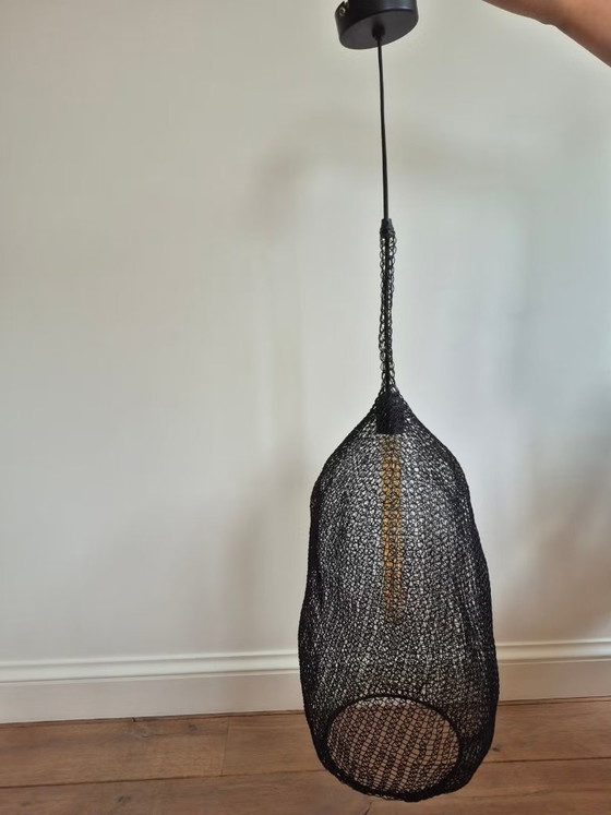 Pomax Pendelleuchte, schwarzes Stahlgeflecht – Pendelleuchten, Iron (photo 4 of 5)