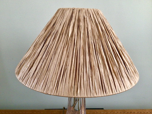 Large Vintage de Val Saint Lambert lamp of crystal