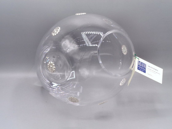 Image 1 of Glass Vase with 925 Silver Flowers