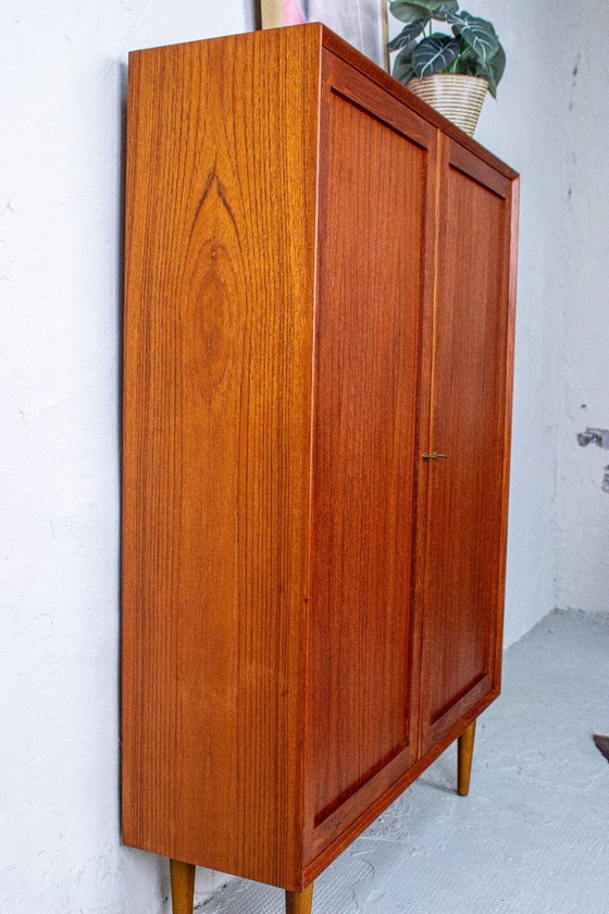 Image 1 of Vintage teakhouten dressoir/commode met lades, Erik Brouer, Deens, jaren 60.