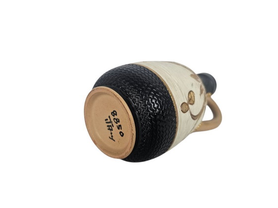 Image 1 of Fratelli Fanciullacci | Sgraffito | ear vase | gilded leaves | 1970s