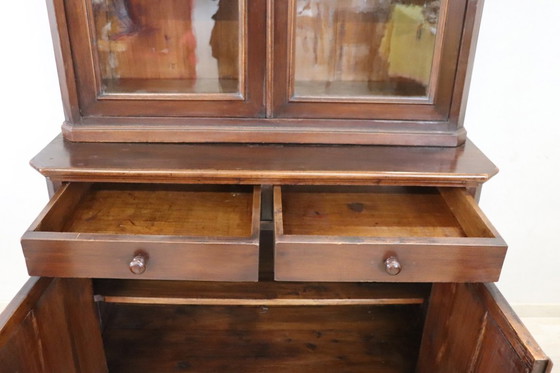 Image 1 of Antique Sideboard in Walnut Veneer, Italy 19th Century