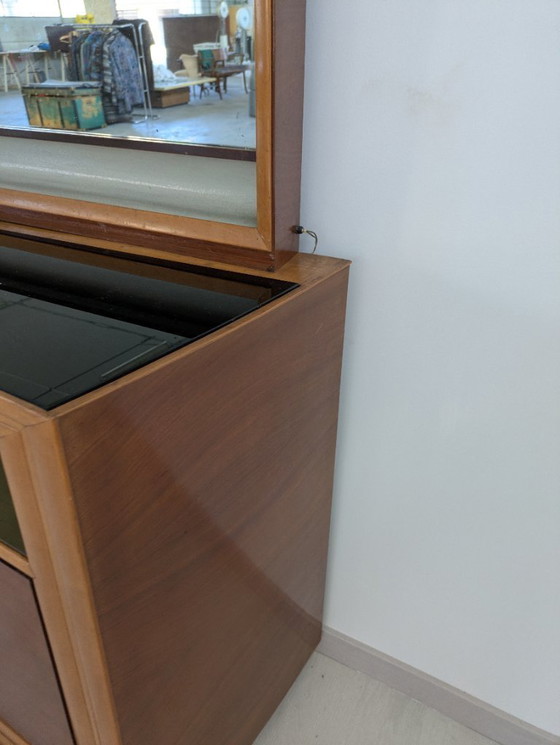 Image 1 of Dassi - Vittorio Dassi - Sideboard with mirror - Crystal, Wood, Brass - Sideboard with mirror