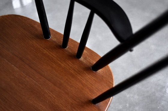 Image 1 of Fauteuil à bascule vintage en bois de style finlandais moderne du milieu du siècle, par Ilmari Tapiovaara pour Asko, années 1960