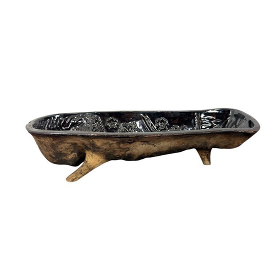 Moule à gâteau bébé et pâté en terre cuite antique français, Bols, Céramique, Noir (photo 7 sur 7)