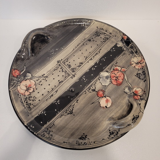 Image 1 of Bandeja de Cerámica con Motivos Florales, Poterie Galtié, 80’s – Francia