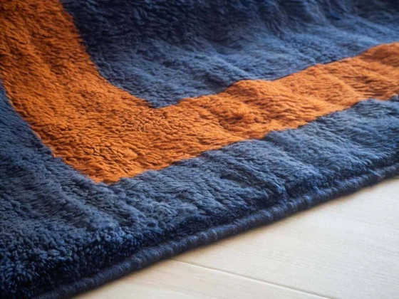 Grande tappeto arancione e blu 320/270cm Fatto a mano (ATLAS) – Tappeti, Wool (photo 5 of 6)