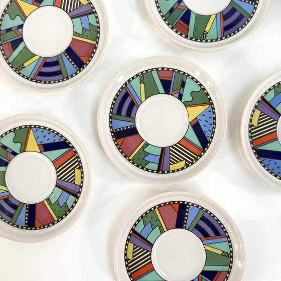 Image 1 of Set di 6 tazze da caffè e piattini di Barbara Brenner per Rosenthal, anni '90