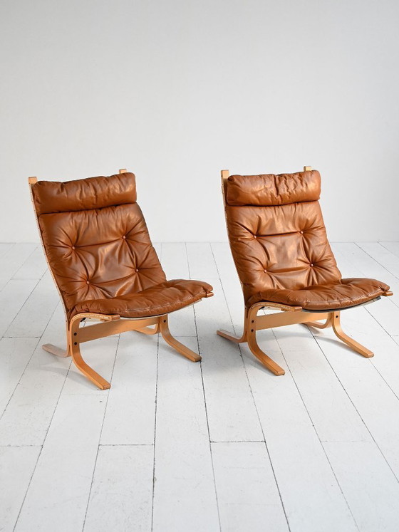 Image 1 of Ein Paar „Siesta“-Sessel von Ingmar Relling für Westnofa, Norwegen, 1960er Jahre