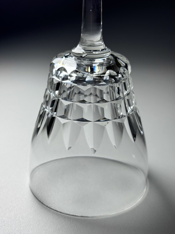 Image 1 of Val Saint Lambert – Sechsteiliges Set Kristall-Weingläser „Service Mery“ – Art Deco – 1940er Jahre