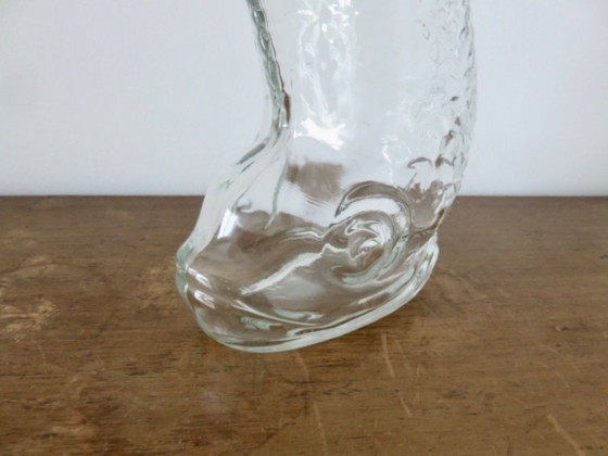 Image 1 of Bottiglia "Fish" in vetro trasparente, 70, vintage, Francia