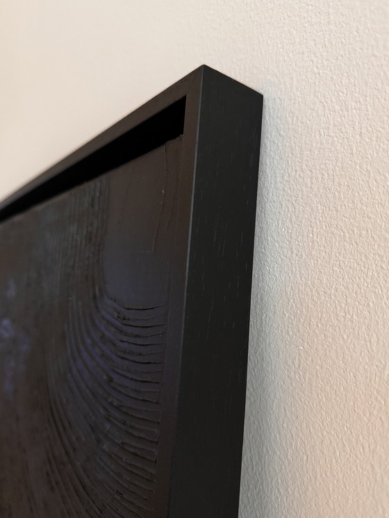 Image 1 of Set of 2 Abstract Structure Paintings (Diptych) | Atelier Beau | Black | 60x80 cm